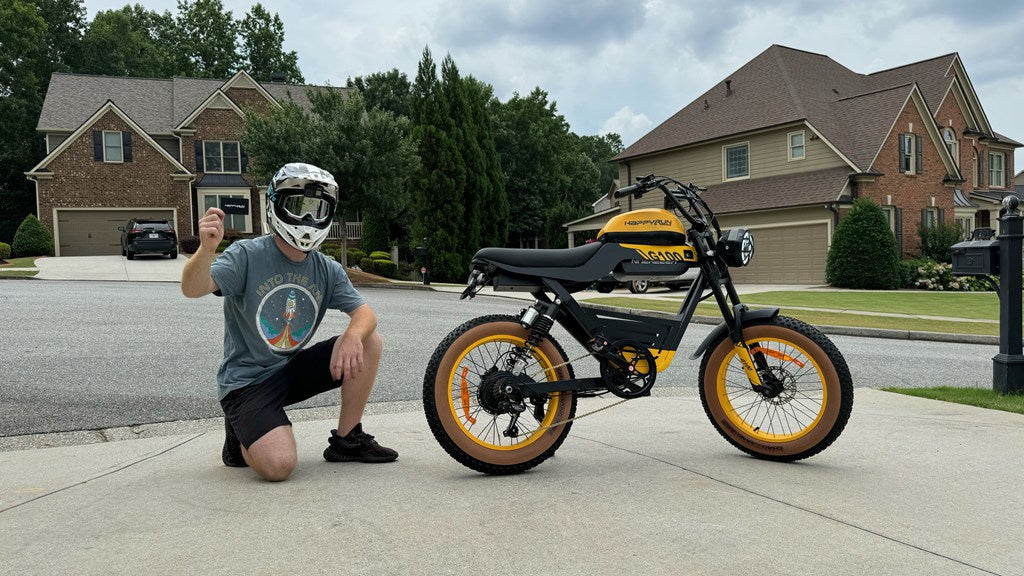 scrambler electric bicycle HBBC DTR 20" Fat Tire eBike Flat Black speed Mega What Is a Scrambler Electric