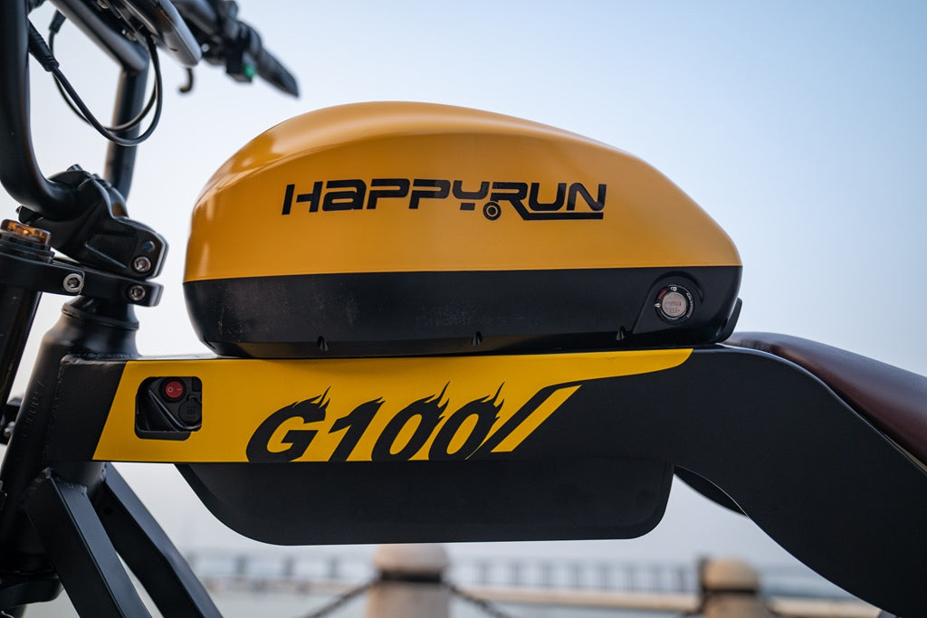 battery of HappyRun G100 fast 2000w electric bike long range