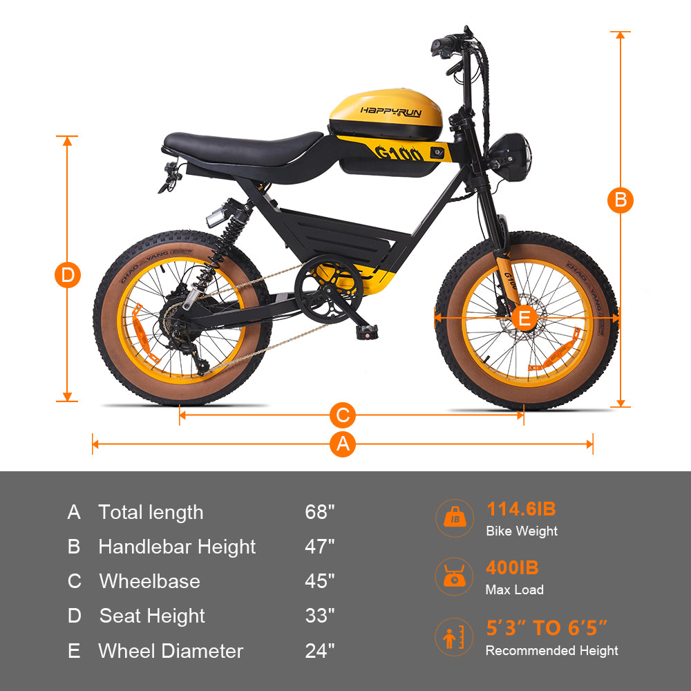 HappyRun G100 Electric Motorbike Long Range