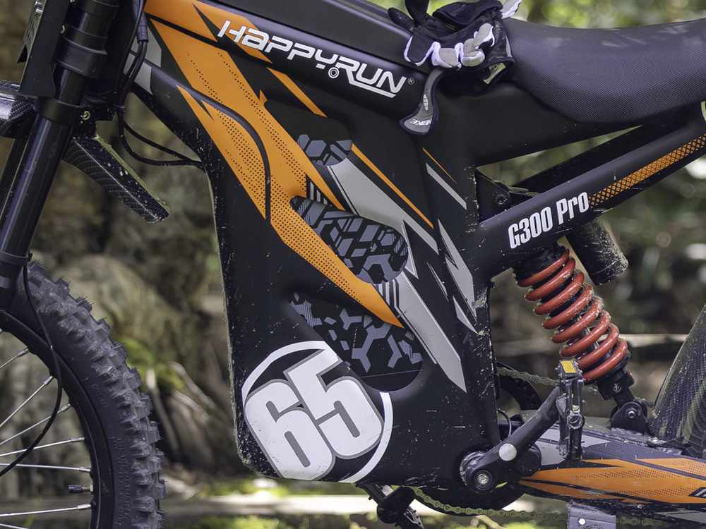 HappyRun Electric Dirt Bike G300 Pro 6500W battery