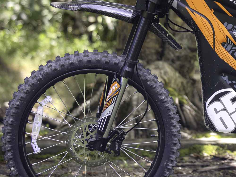 HappyRun Electric Dirt Bike G300 Pro 6500W suspension