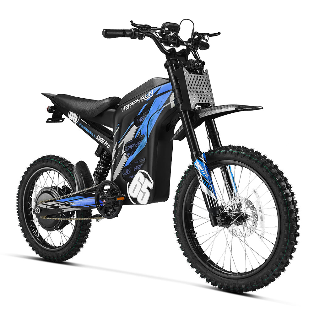 HappyRun Electric Dirt Bike G300 Pro 6500W Blue