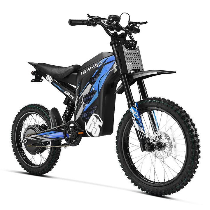 HappyRun Electric Dirt Bike G300 Pro 6500W Blue